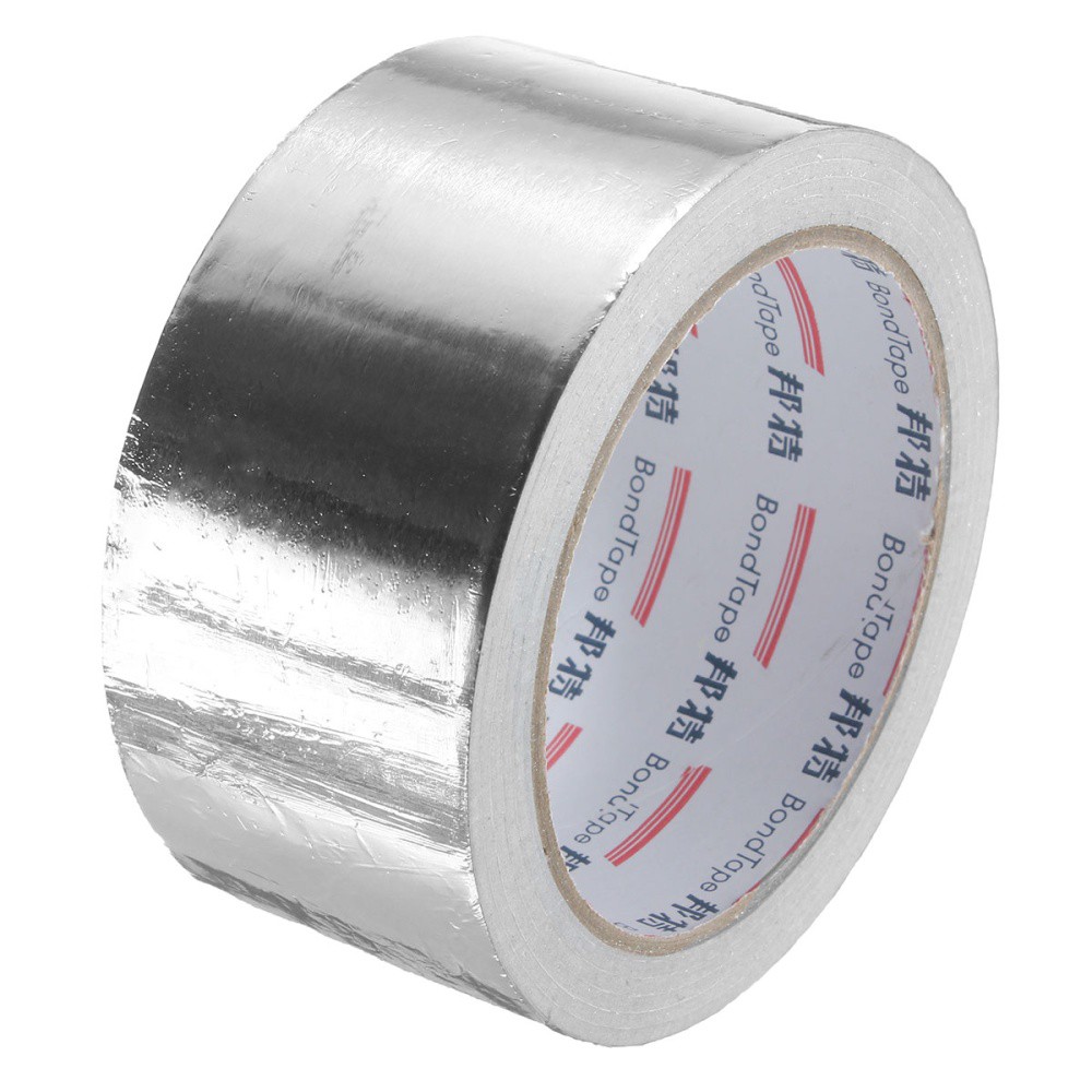 50mm x 25m Roll Silver Aluminium Adhesive Foil Sealing Tape Heating