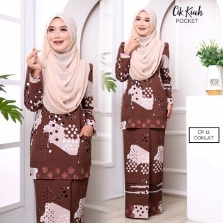  E AML BAJU  KURUNG  KEDAH  PRINTED BERPOKET SIZE S M L XL 