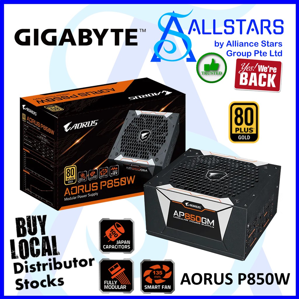 Gigabyte 850W AORUS P850W (GPAP850M) 80+GOLD Full Modular ATX Power