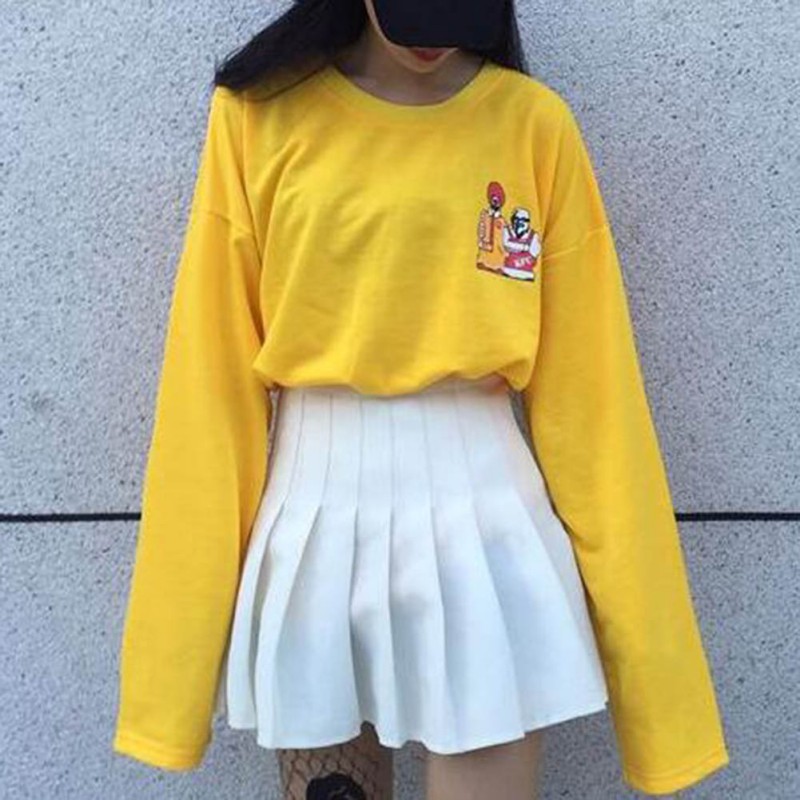 yellow long sleeve top womens