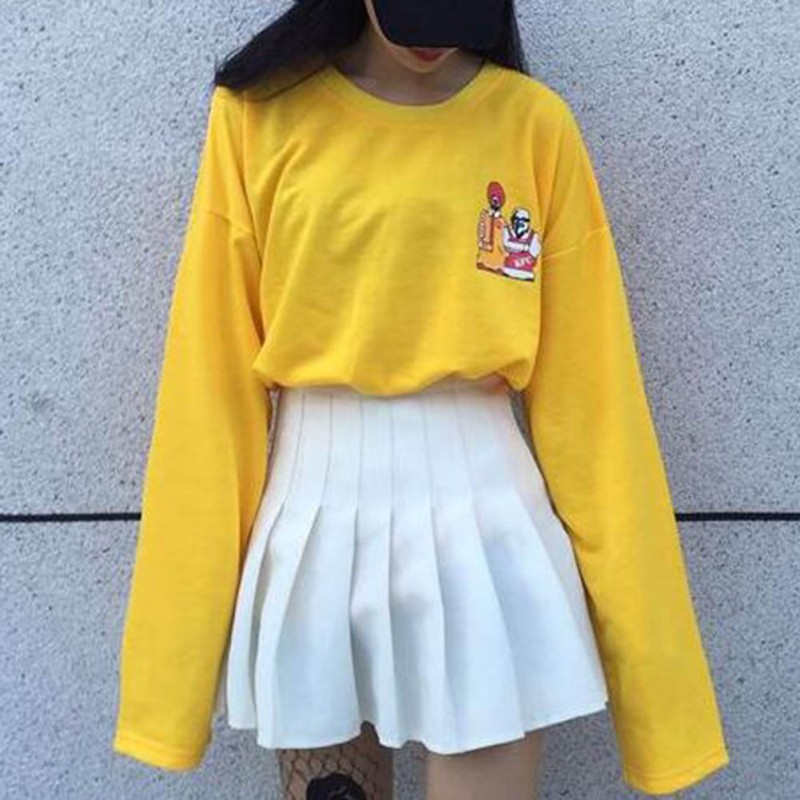 yellow long sleeve top womens