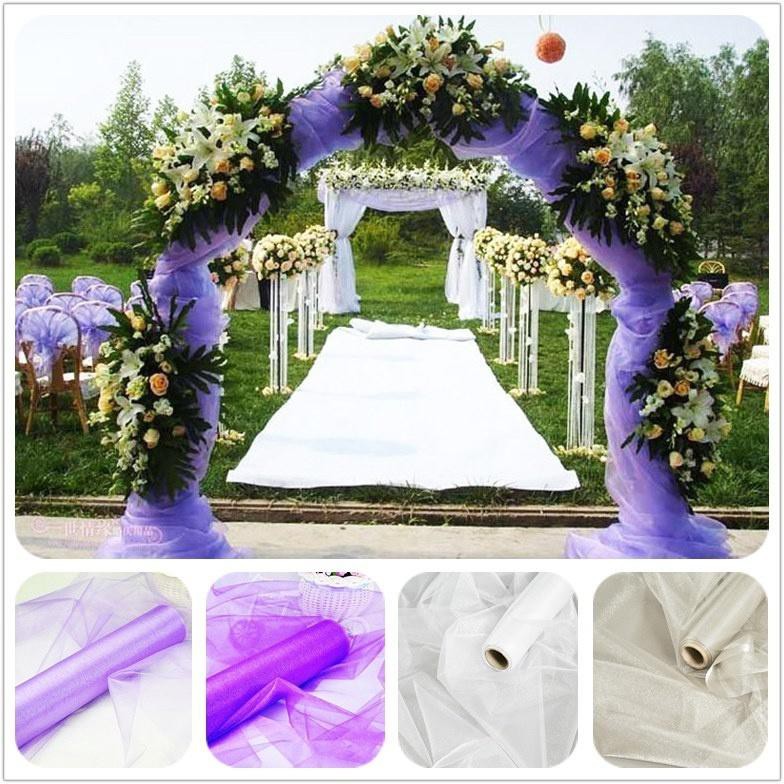 0 15 22m Crystal Organza Sheer Fabric Tulle Roll Fabric Wedding