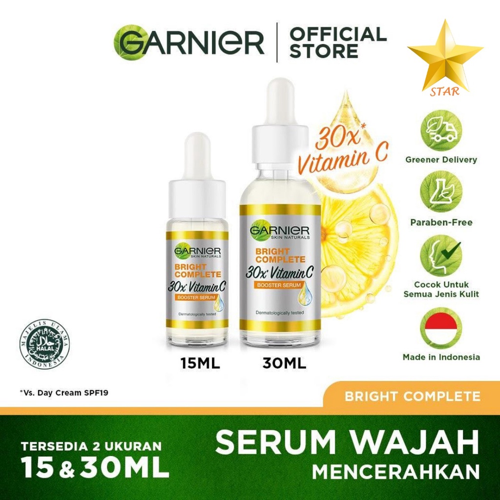 Original Garnier Light Complete Dark Spot Vitamin C Booster Serum Vit C 30ml Garnier Serum Vit C 15ml Shopee Singapore