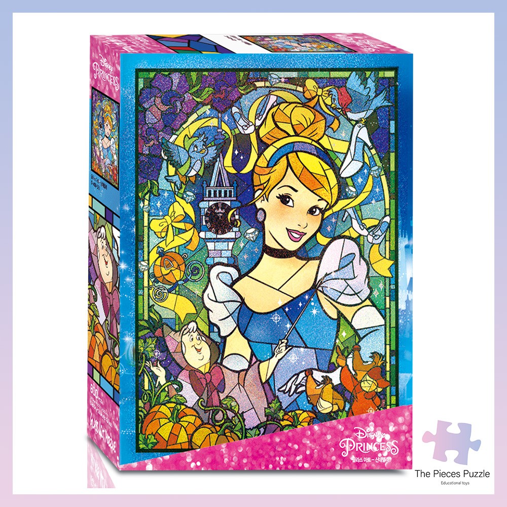 800 Piece Jigsaw Puzzle Disney Princess Cinderella Stained Glass Art Hologram 