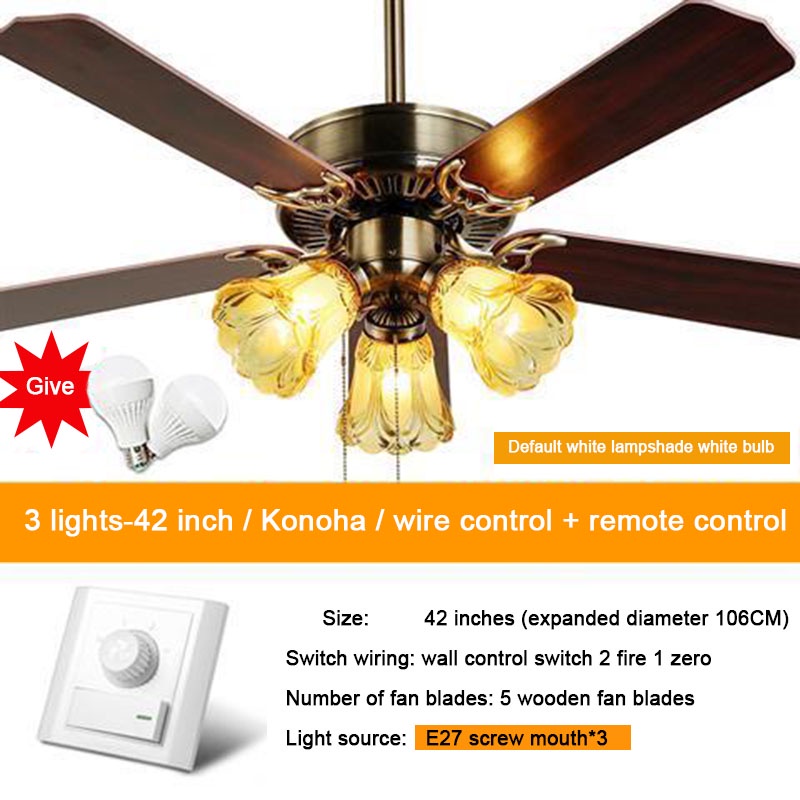 Dc Motor Wood Iron Fan Blade, What Size Wire For Ceiling Fan With Light