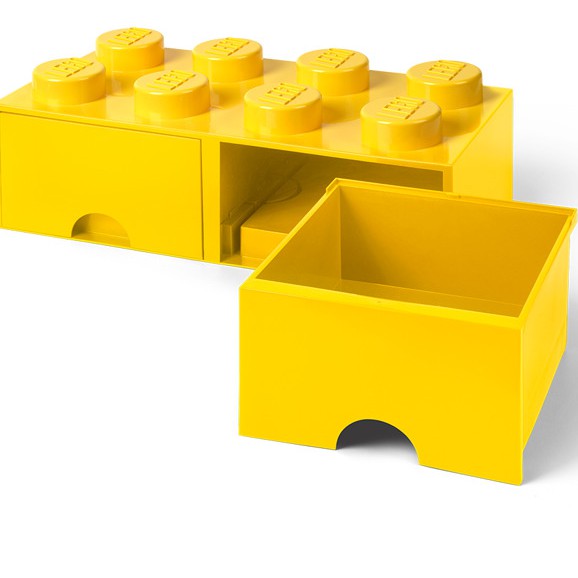 Lego 8 Stud Storage Brick Drawer Yellow Ls 40061732 Shopee
