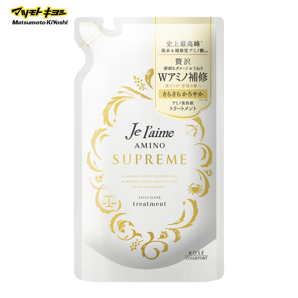 Je L Aime Amino Algae Rich Treatment Satin Sleek Refill 350ml Hair Conditioner Hair Care 4971710395938 Shopee Singapore