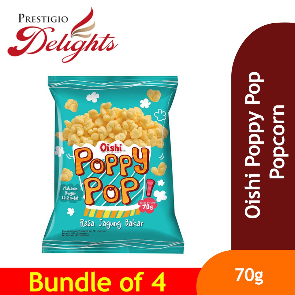 Oishi Poppy Pop Popcorn 70g Bundle Of 4 Shopee Singapore