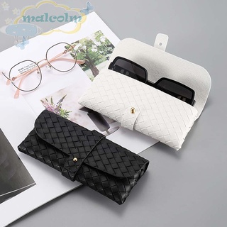 Glasses Case 3 Pack PU Folding Glasses Sunglasses Case Portable With Clean Cloth Eyeglasses Case Hard Shell For Men Women 