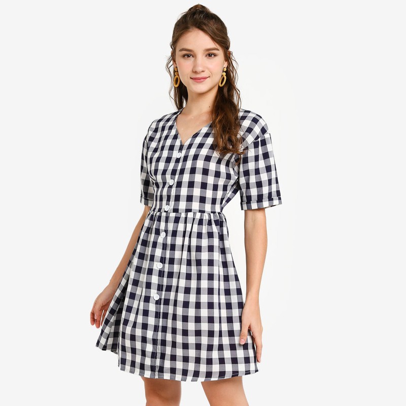 button down dress shopee