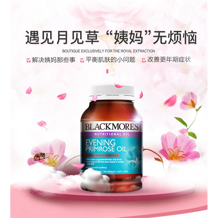 Blackmores Evening Primrose Oil Evening Primrose Oil Capsules 190 Shopee Singapore