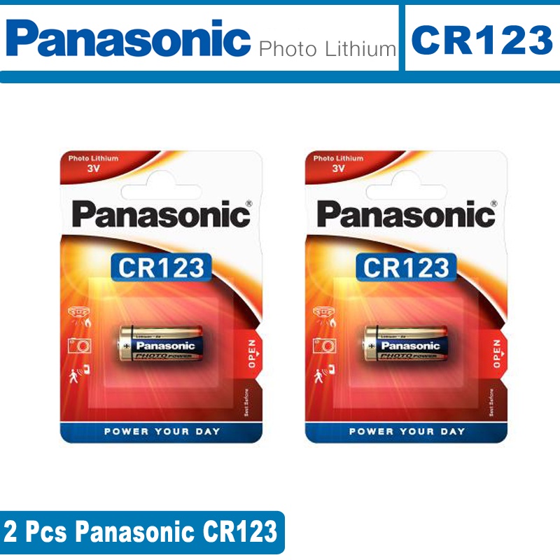 Panasonic CR123 CR123A Lithium Battery ( 1 Pair ) Shopee Singapore