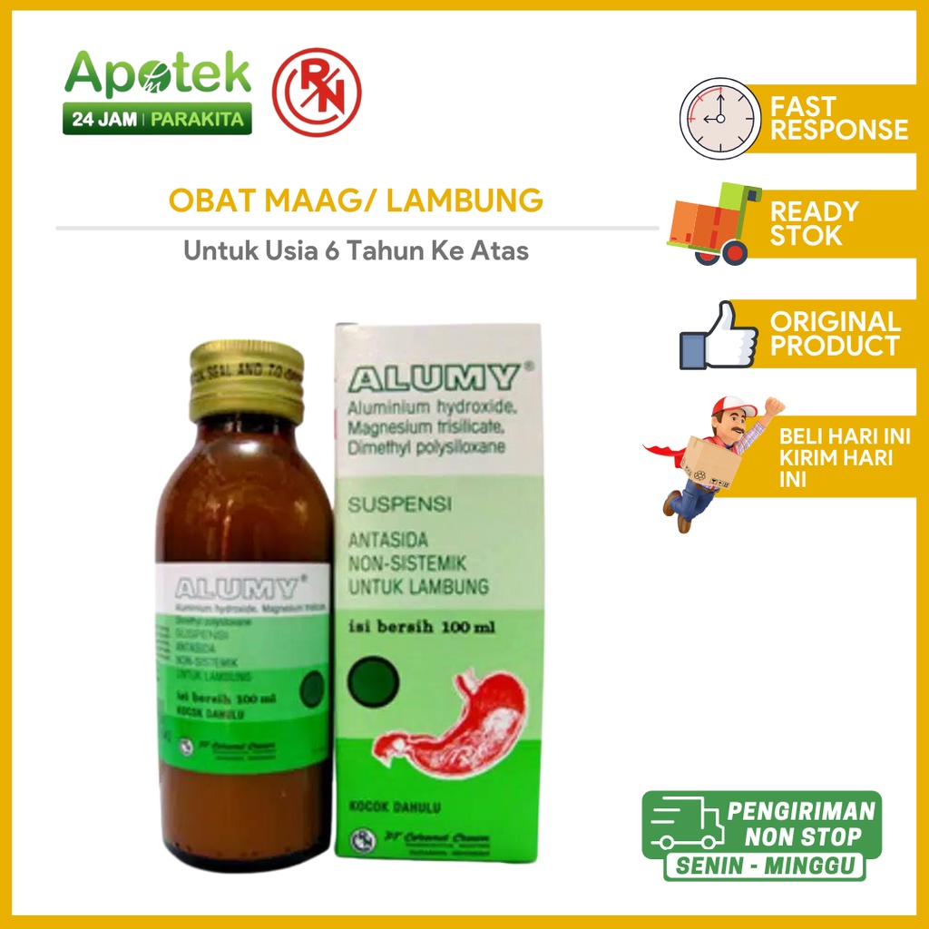 Alumy Tablet / Syrup Medicine Suspension / Gastric Fill 100 ML Shopee