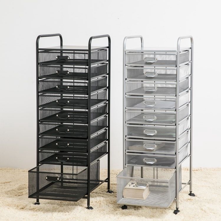 Iron Art A4 Drawer Trolley A3 Barbed Wire Paper Multi Layer File Rack Office Data Storage Cabinet Removable Storage Shopee Singapore