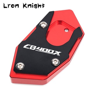 For HONDA CB400X CB 400X CB400 X 2019 2020 2021 Motorcycle CNC Kickstand Foot Side Stand Extension Pad Support Plate With Logo