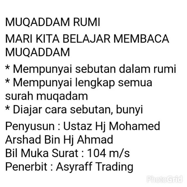 Muqaddam Rumi Lengkap Shopee Singapore