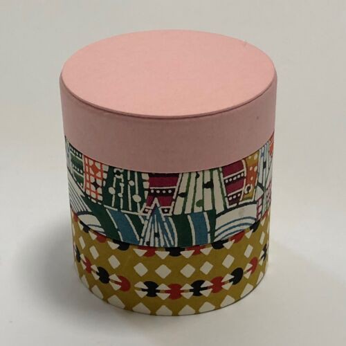 F/S Handicraft Circle Paper Box Yuzen Traditional Dyeing Paper Suzuki Shofudo 