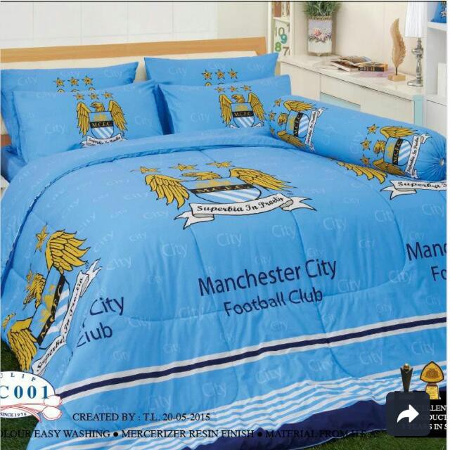 Manchester City Bedsheet Set Shopee Singapore