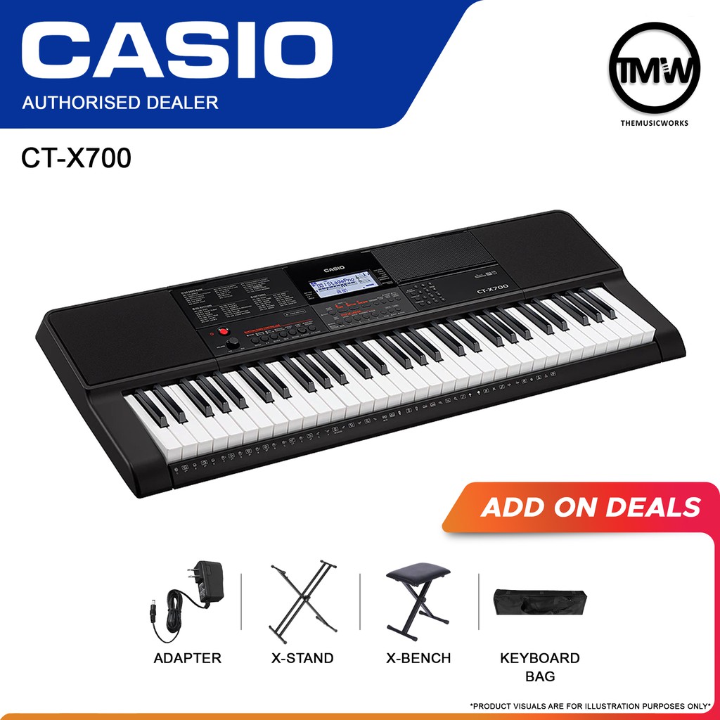 Casio CTX700 Portable Keyboard 61 keys Touch Response CTX700 CTX 700