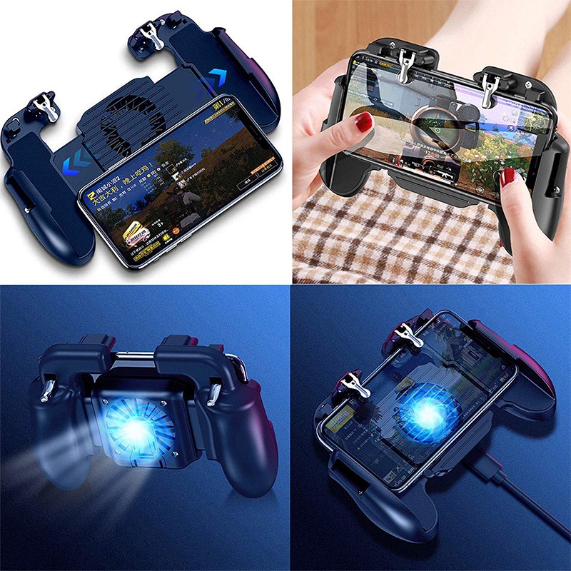 PUBG Mobile Game Controller with Cooler Cooling Fan Gamepad Handle Joystick - 