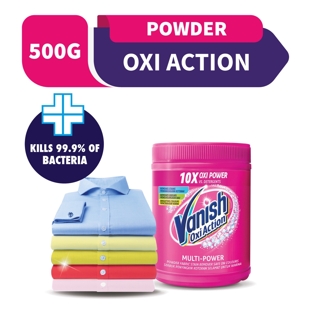 Vanish Power O2 Fabric Laundry Stain Remover 500G Shopee Singapore