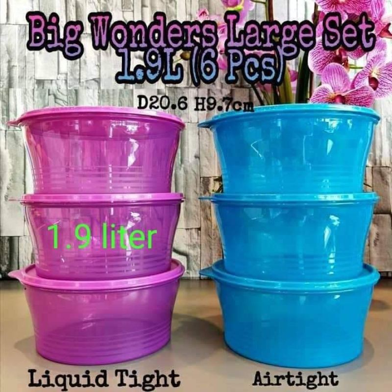 Big Wonder Set Tupperware 1pc 1 9l Shopee Singapore