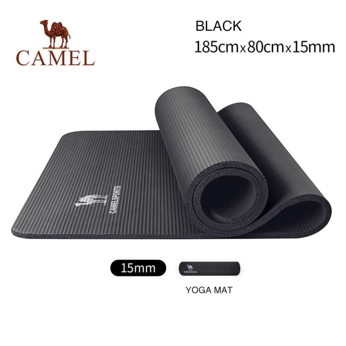 Camel sports thicken and widen 1.3cm nonslip NBR yoga mat fitness