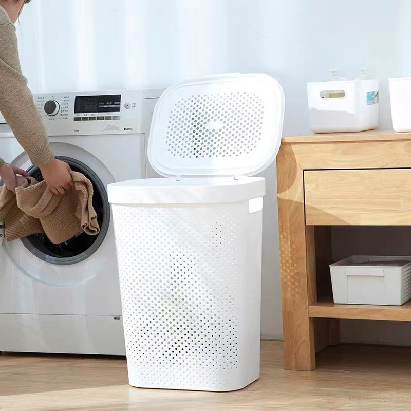 [Homespace] 50L 60L Huge Laundry Basket w Lid Laundry Storage Laundry ...