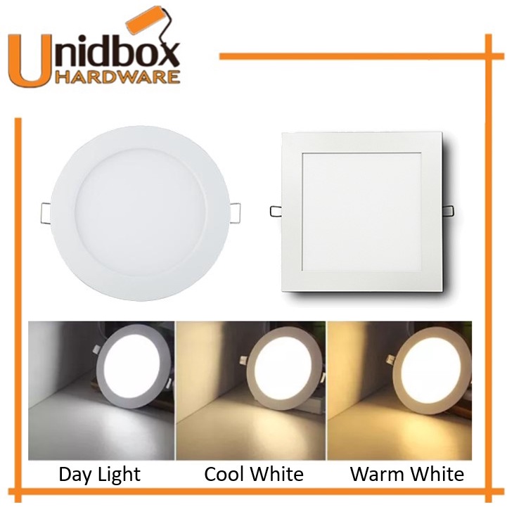 Slim LED square downlight panel light round panel light 6W/9W/12W/18W