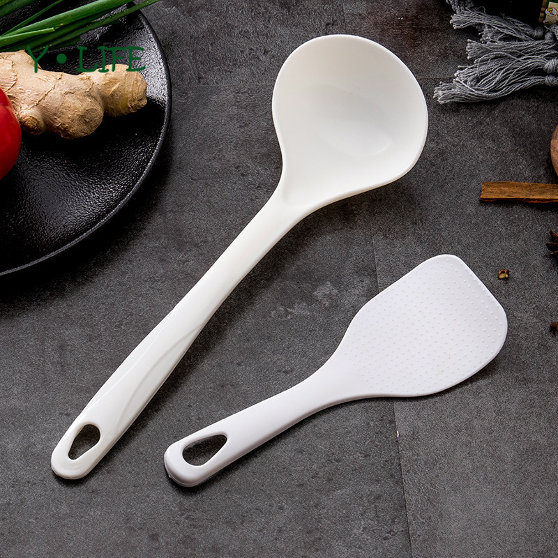Y • LIFE Household Plastic Rice Spoon Multifunctional Half Round Rice