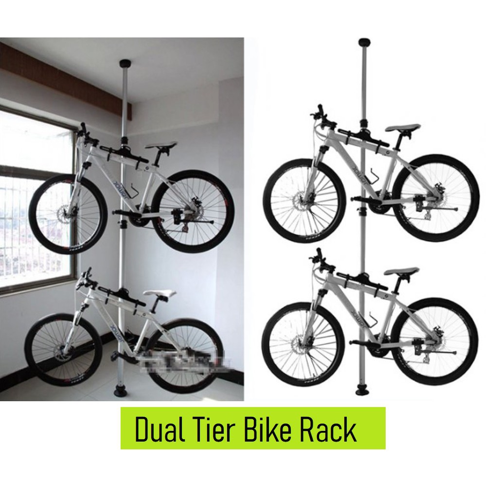 two bicycle rack