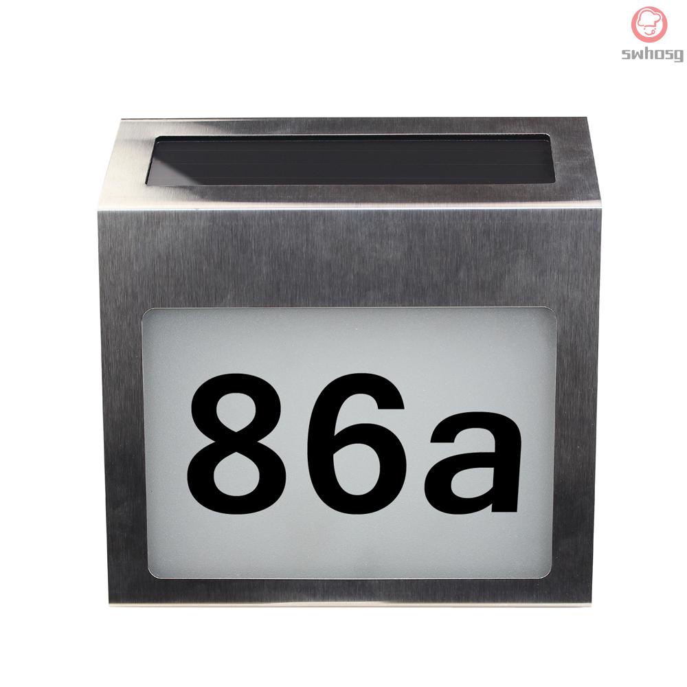 Solar Lighted Address Signs House Number For House Street Mailbox