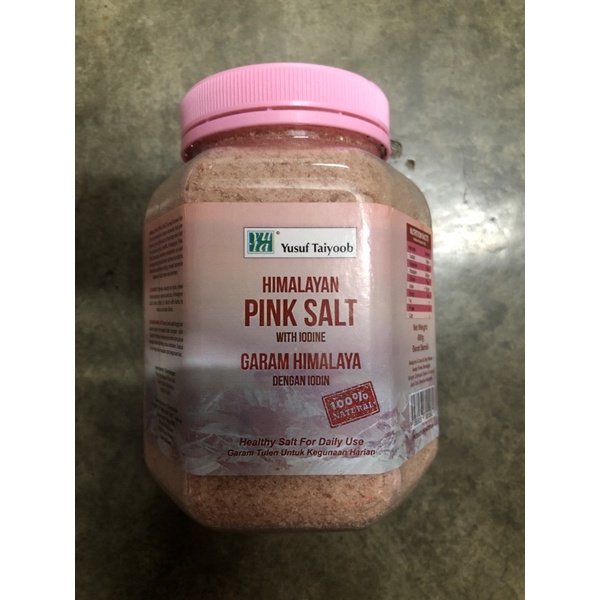 Himalayan Pink Salt With Iodine 600g Yusuf Taiyoob Garam Himalaya