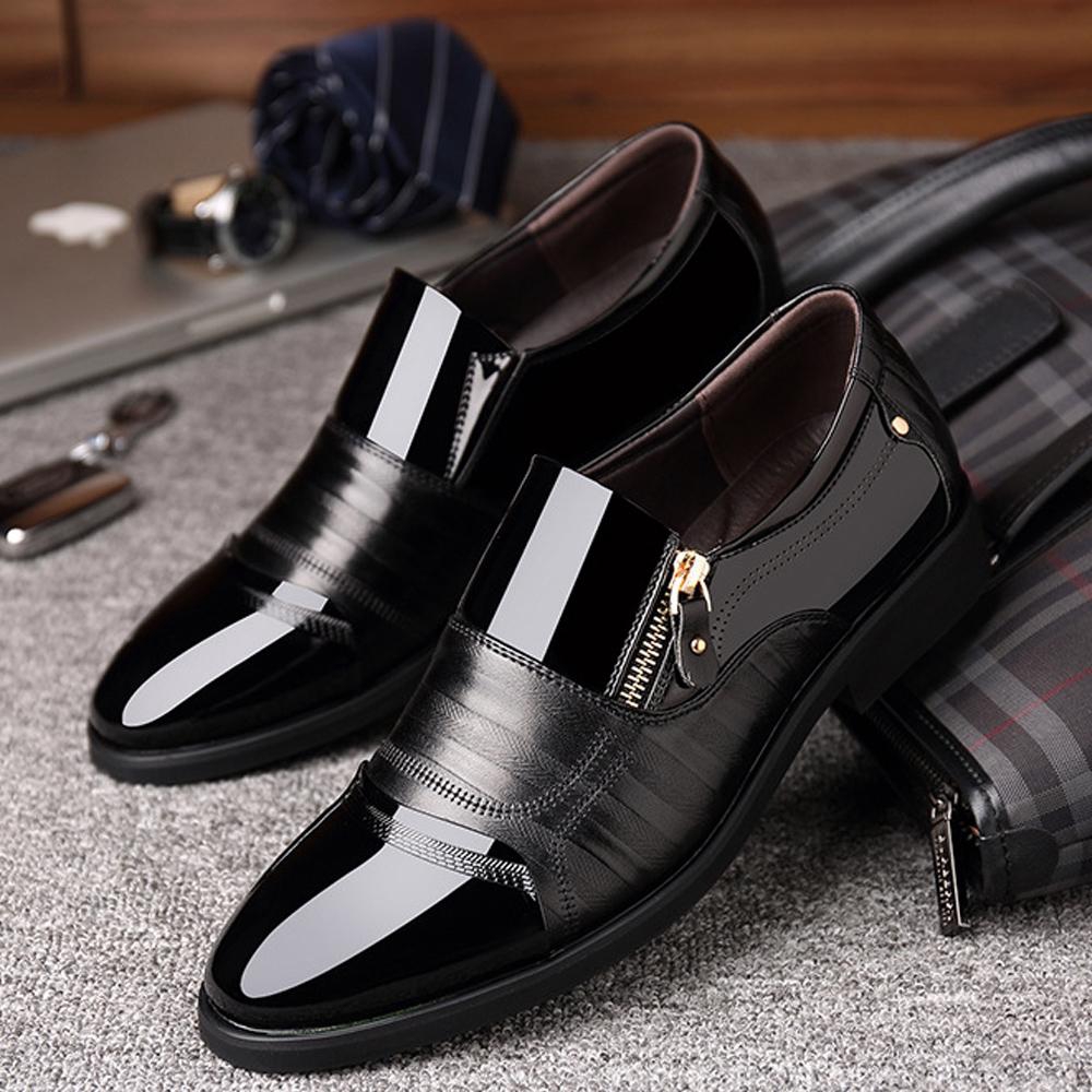 Fashion Business Dress Men Shoes Classic Leather Men S Suits Shoes Fashion Slip On Dress Shoes Men Oxfords Shopee Singapore