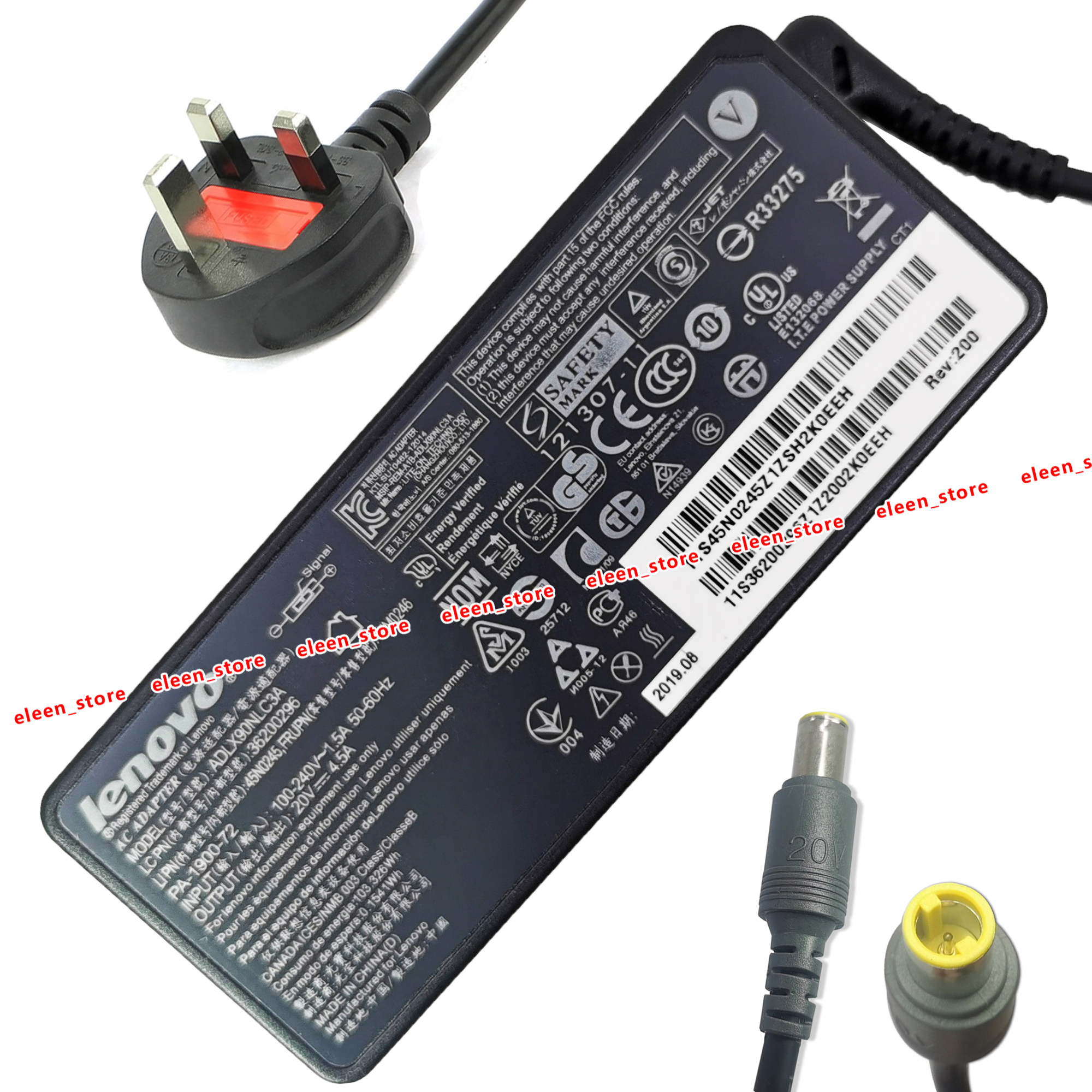 90w 4 5a Laptop Notebook Ac Adapter Charger For Lenovo Thinkpad T500 T510 T510i T5 T5i W500 W510 X60 T60 R61 Z60 Z61 L410 E4 X100e X1e X0 X0s X1 X2 X2i X300