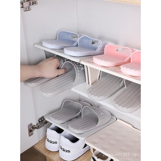 Image of Double-Layer Shoe Bracket Shoe Cabinet Space-Saving Shoe Storage Artifact Plastic Shoe Rack Storage Rack Integrated Simple Household