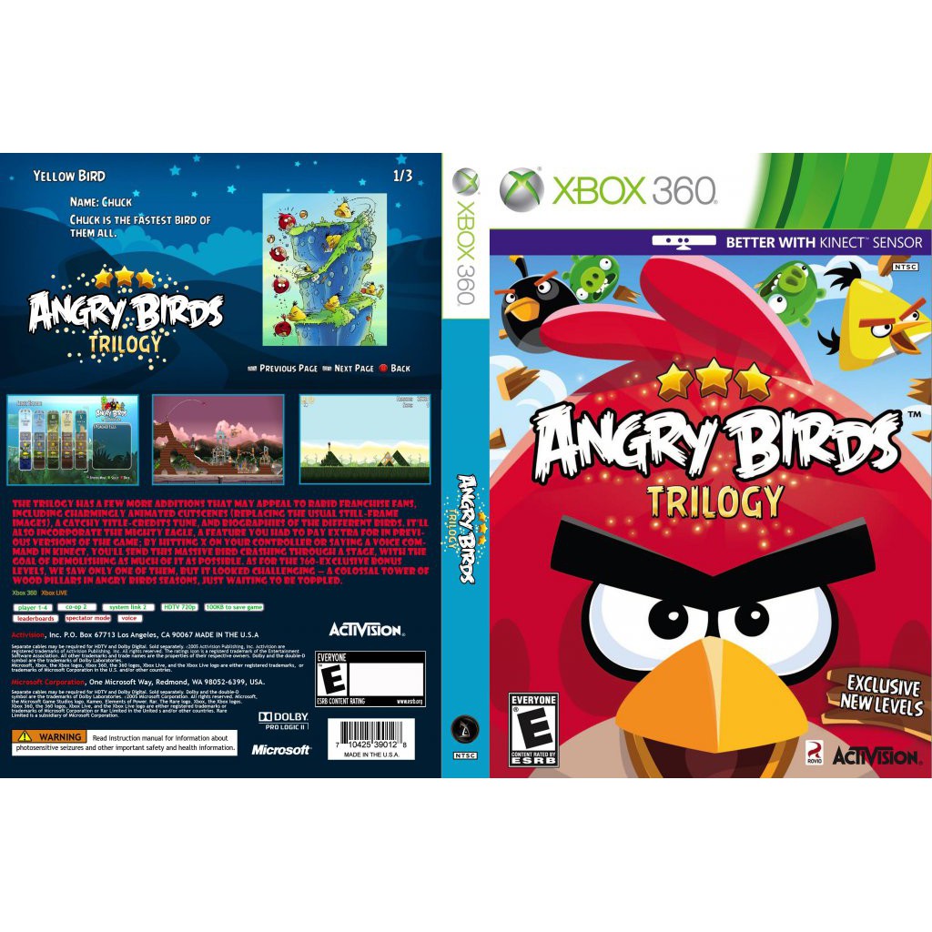 angry birds trilogy xbox 360