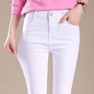 Produk baru yang panas Seluar jeans wanita putih musim 