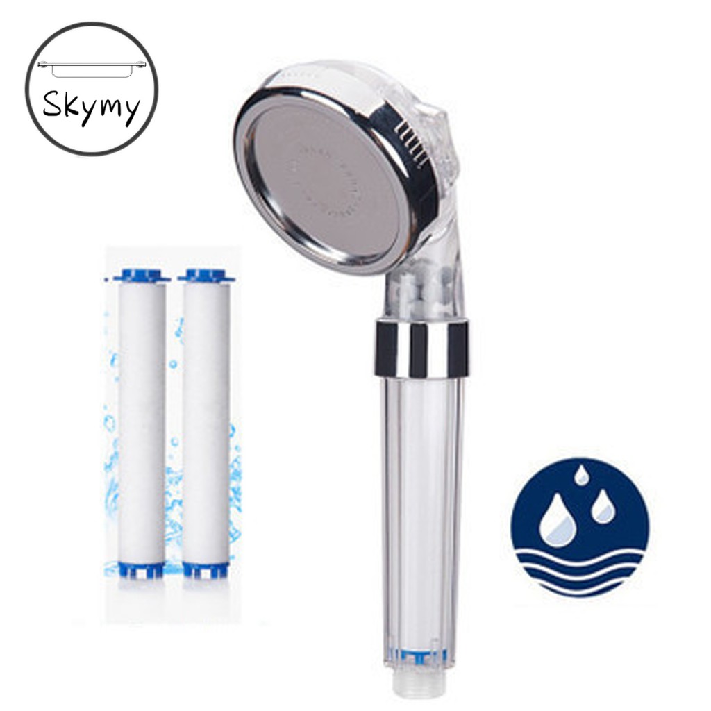 3 Modes Purifying Anion Showerhead With Filter Handheld Filter