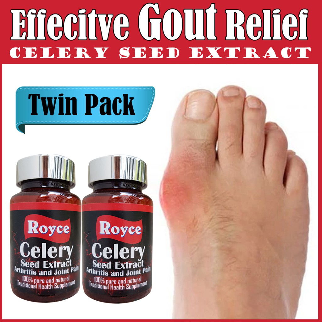 Gout Relief Celery Seed Extract Twin Pack Bundle (60x2) 120