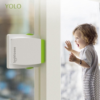 YOLO Theftproof Sliding Door Lock No Drilling Baby Safety Protection Child Safety Lock Mult-function Sliding Window Security Sliding Glass Cabinet Lock/Multicolor