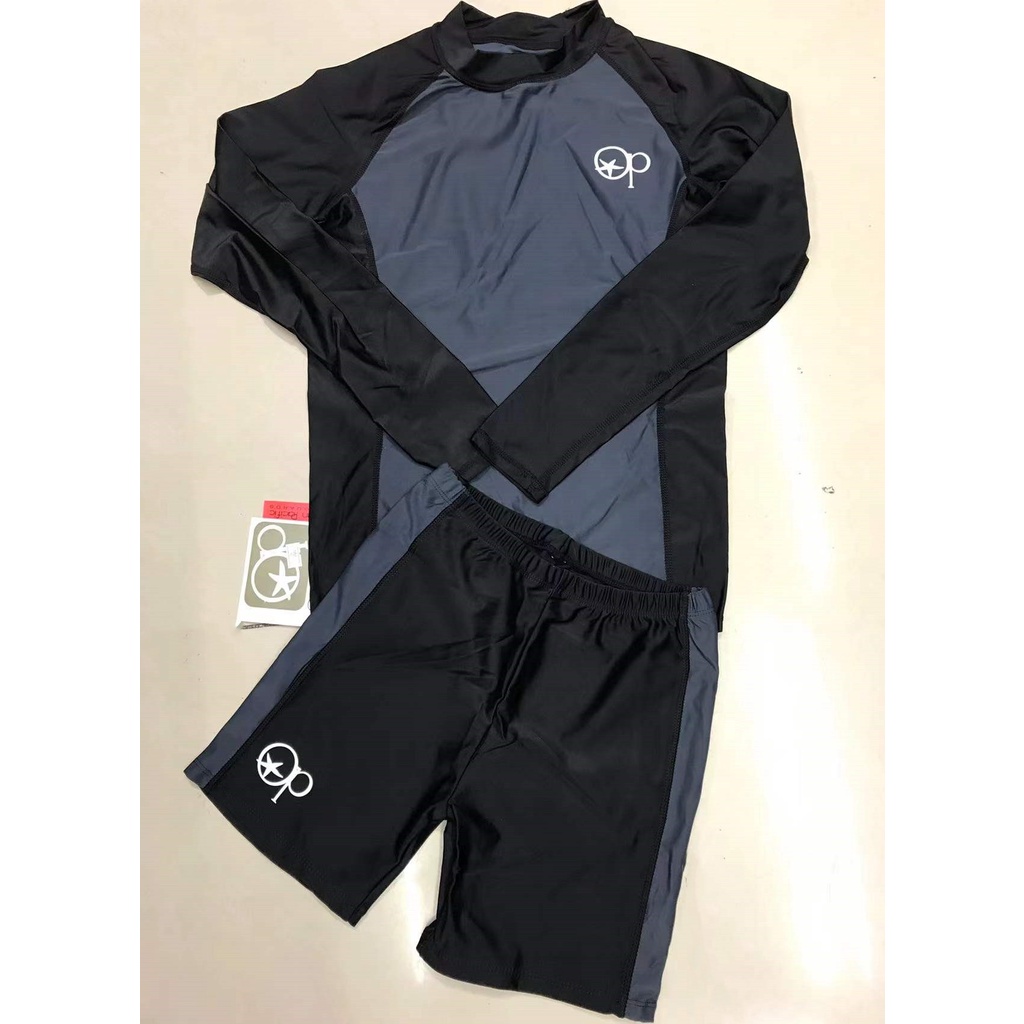 Women's OP long sleeves rush guard stretchable swimsuit