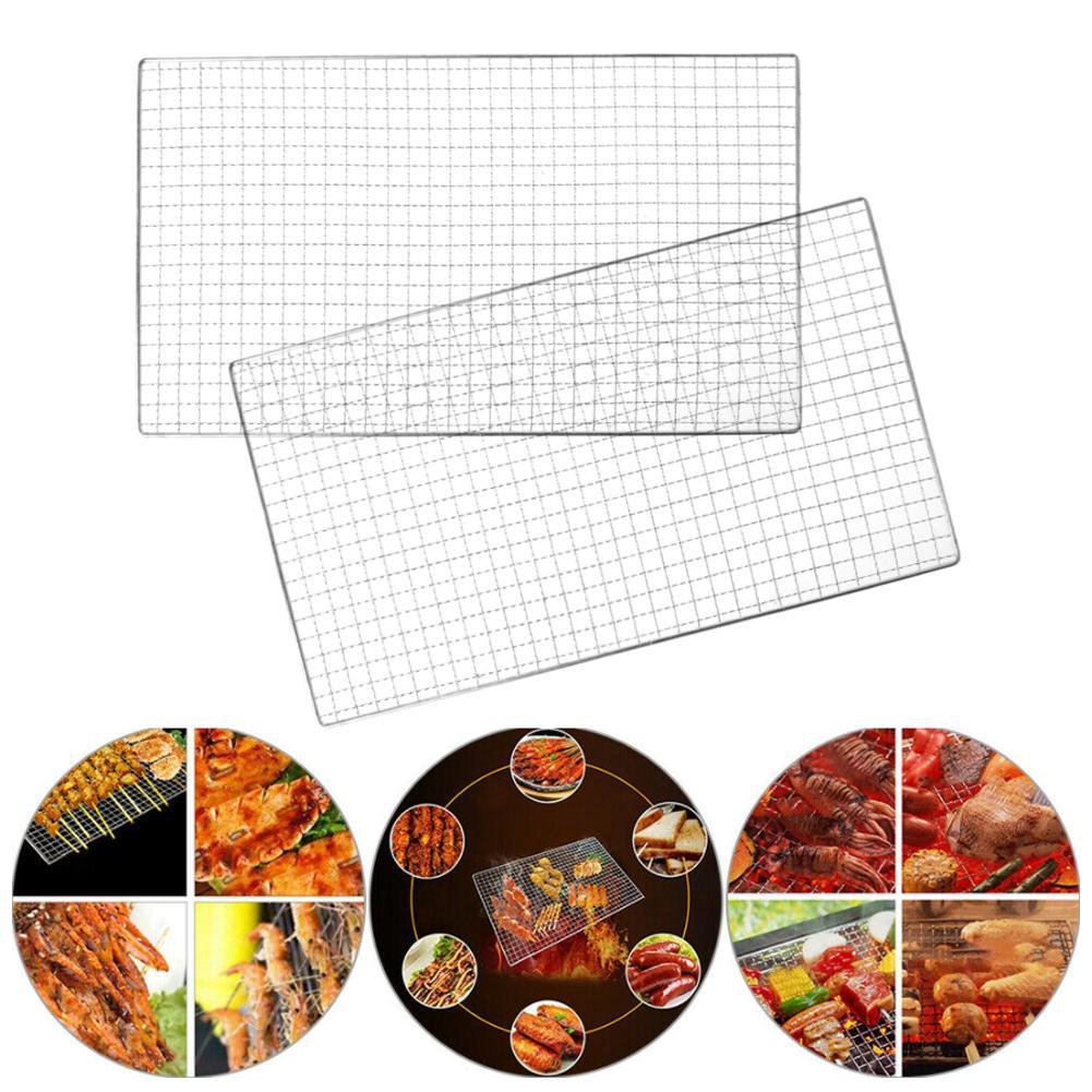 Non-Stick Home BBQ Grill Mesh Outdoor Cooking Sheet Liner Fish Grid Grate Mat 