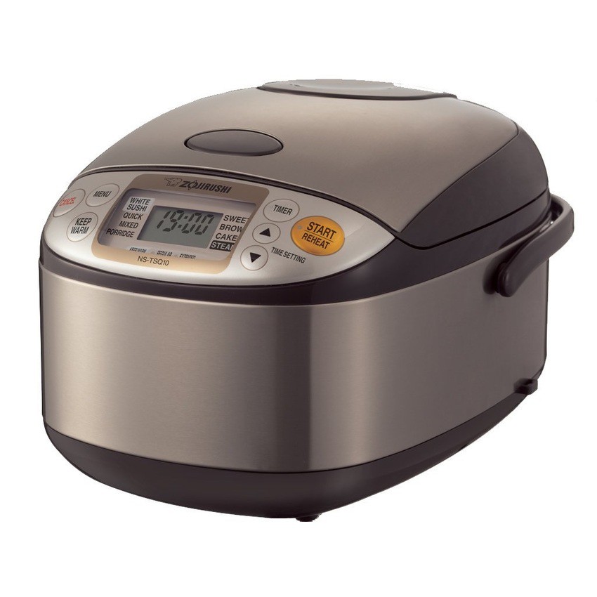 Zojirushi 10l Micom Fuzzy Logic Rice Cookerwarmer Ns Tsq10 Stainless Brown Shopee Singapore 5021