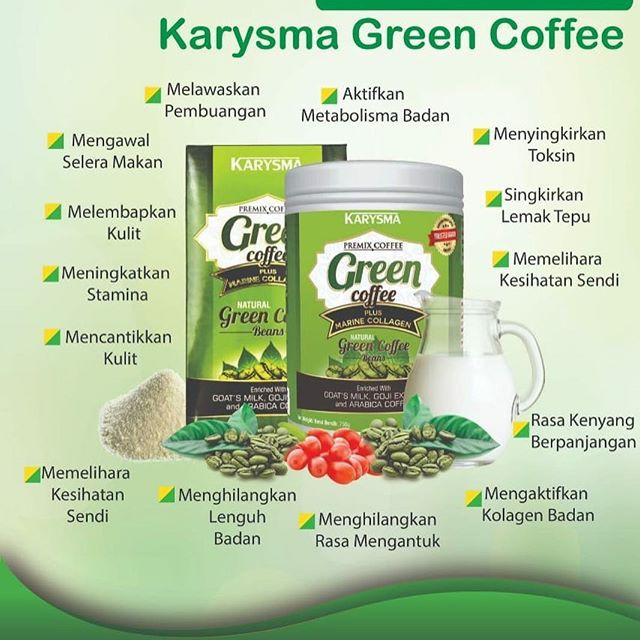 Karysma Green Coffee 100 Original 15sachet Shopee Singapore