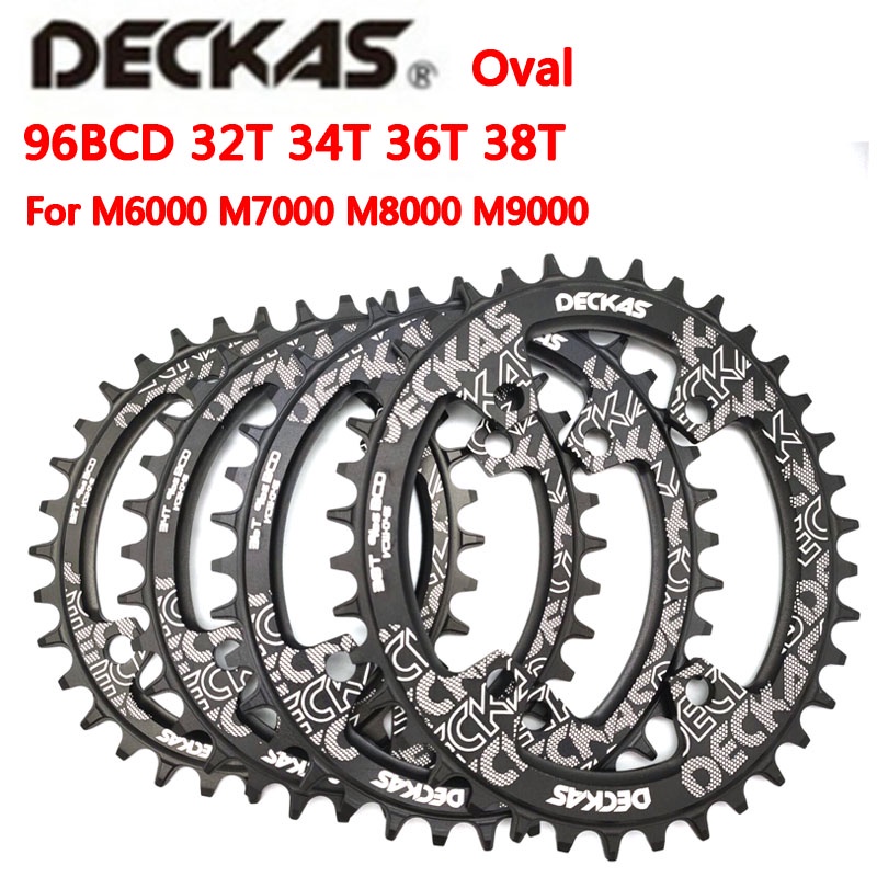 Wide Narrow Chainring MTB Bike Chainwheel Crankset 32/34/36/38 Tooth Round/Oval Aluminium Bicycle Chainring for SLX M7000/XT M8000/M9000,96BCD 