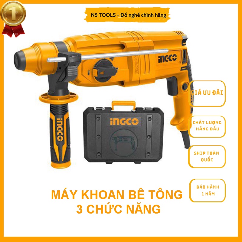 Concrete Wall Drill, 3Function Iron Drill Copper Core Easy To Use