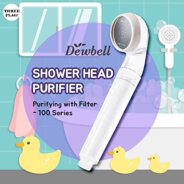 DEWBELL Shower Head Purifier Purifying Water with Filter 100 Series