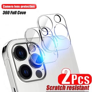 2-Pcs Full Cover Clear Tempered Glass Back Camera Lens Screen Protector for iPhone 14 13 12 11 Pro Max Mini