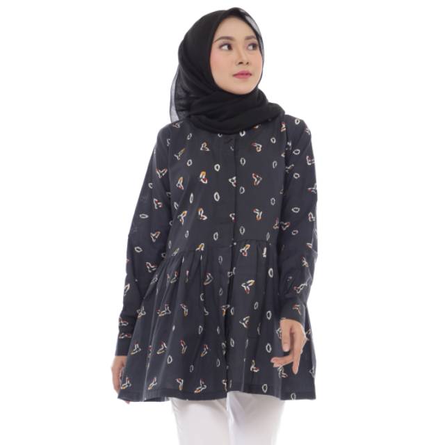 Modern Batik  Blouse  Motif Jumputan  Blouse  Ruffle Rempel 